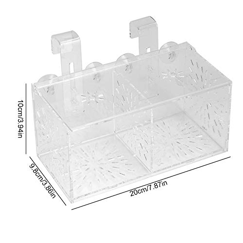 Fish Separation Breeder Box, Acrylic Fish Breeding Isolation Box Aquarium Hatchery Incubator Holder(B-20x10x10cm)