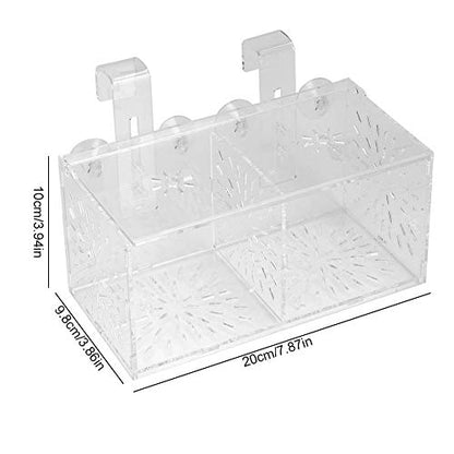 Fish Separation Breeder Box, Acrylic Fish Breeding Isolation Box Aquarium Hatchery Incubator Holder(B-20x10x10cm)