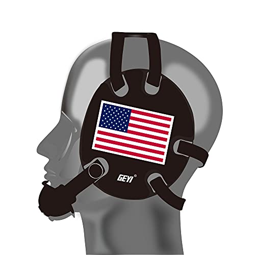 Wrestling Headgear with USA and Flag Wraps (Black, Adult) - color: Black, size: Adult