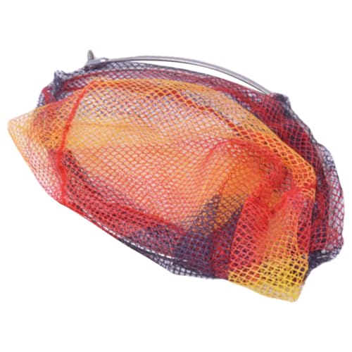 Cabilock Foldable Stainless Steel Fishing Net Head with Nylon Mesh Portable Replacement Fish Landing Net for Outdoor Catching for Freshwater and Saltwater Fishing