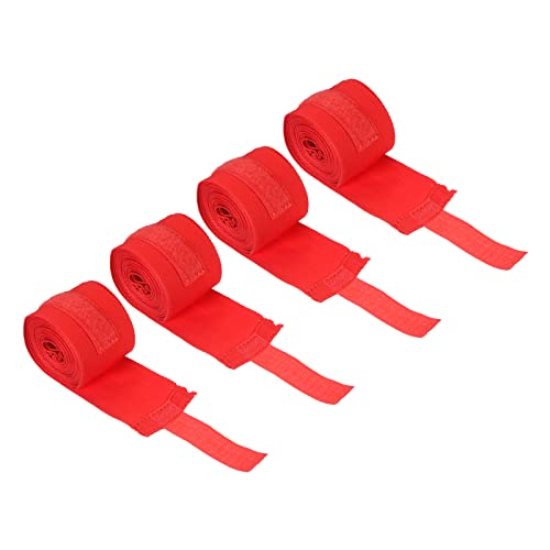 PATIKIL Boxing Hand Wrap Elastic Martial Arts Fist Bandages for Thai Kickboxing - color: Red