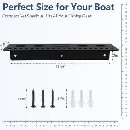 Fishing Tool Holder for Boat,Fishing Tool Organizer for Boat,Pliers,Knives,Lures Holder for Boat,Screw Mount,Black