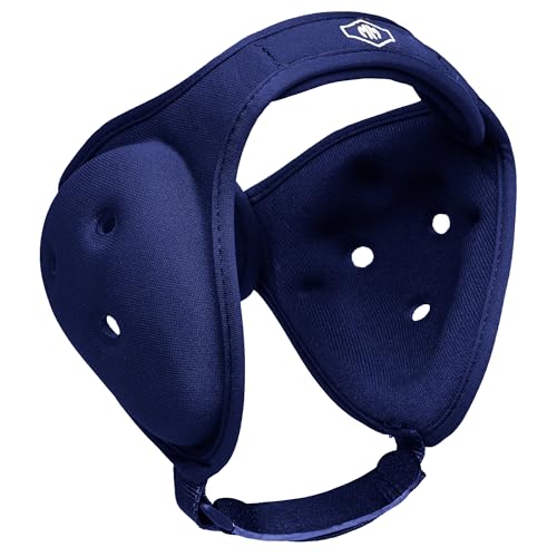Matman Dynasty Wrestling Headgear & Protective Ear Guards for BJJ & MMA - color: Navy, size: Youth