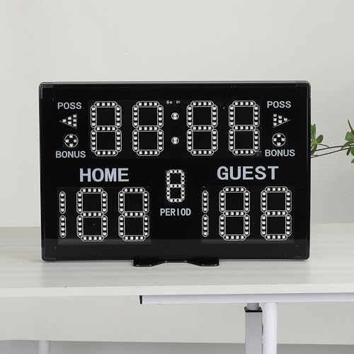 M METERXITY Electronic Basketball Scoreboard Interval Timer Count Clock | Wall Clock Digital, with Remote, Apply to Indoor Gym Game Fitness