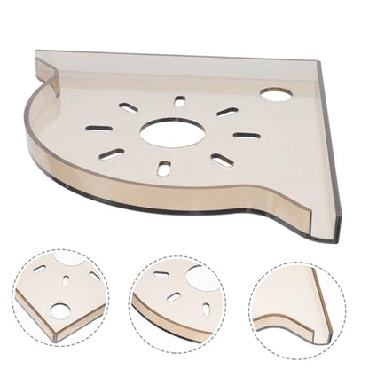 OUNONA Multi Functional Triangle Fish Tank Corner Shelf Space Saving Aquarium Storage Stand for Fish Food and Supplies Elegant Desktop Organizer for Home Decor