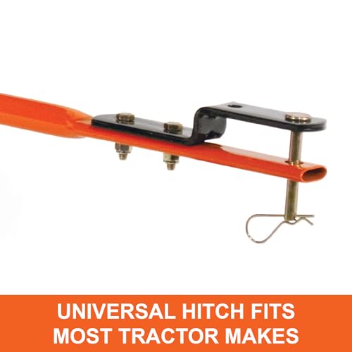 Agri-Fab Pull Behind Broadcast Spreader for Seed, Fertilizer, Salt and Ice Melt, 130 lb Hopper Capacity with Universal Hitch and 12 Ft Spread Width