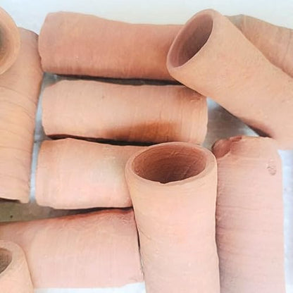 Ceramic Nature Breeding Caves Pleco Catfish Fish Hide Shrimp Aquarium Tube Tank (Red, 1.5kg/3lbs)