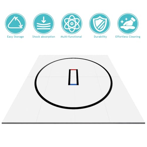 10' x 10' Wrestling Mat for Home, 1.2" Thick Foldable BJJ Mats for Home Gym, Anti-Slip MMA Jiu Jitsu Mats, Grappling Mats for Martial Arts & Judo Practice - color: white