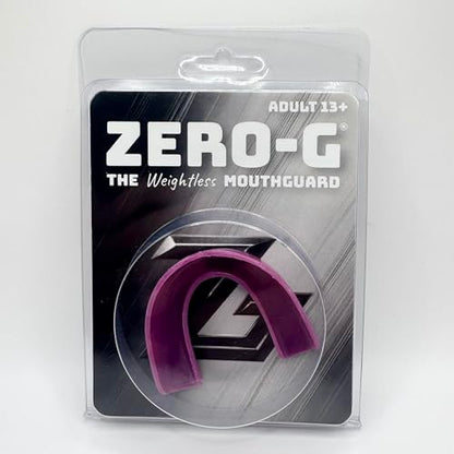 Zero-G Adult Mouthguard Purple 1-Pack, Boil & Bite for Contact Sports - color: Purple