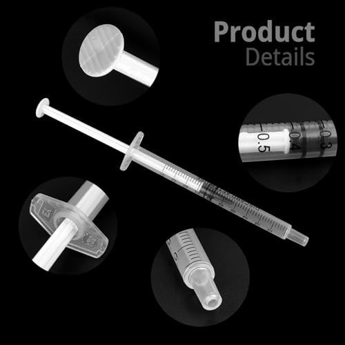 15 Pcs Syringes Without Needle, 1ml Plastic Syringe Syringe for Liquid, for Science Lab, Feed Pets, No Needle, Individually Packaged - size: 1ML-15Pcs