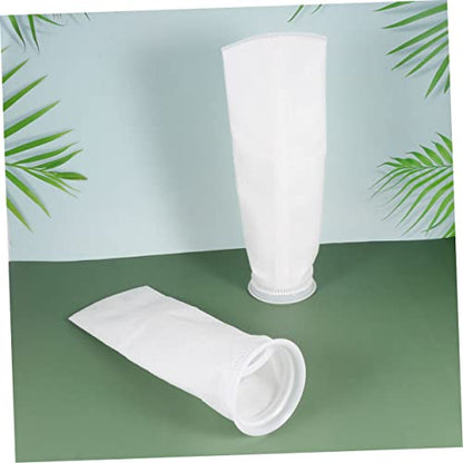 2pcs Sump Felt Sock Bag for Fish Tanks White Mesh Replacement for Mechanical Filtration Removes Food Organic Waste - size: 200um