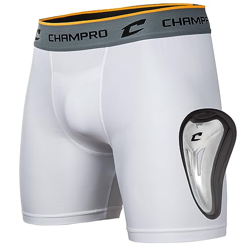 Champro Unisex Compression Boxer Shorts with Cup - size: Small