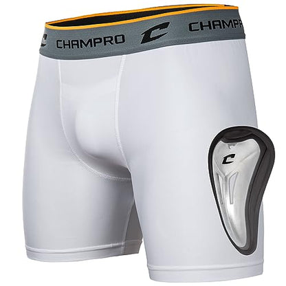 Champro Unisex Compression Boxer Shorts with Cup - size: Small