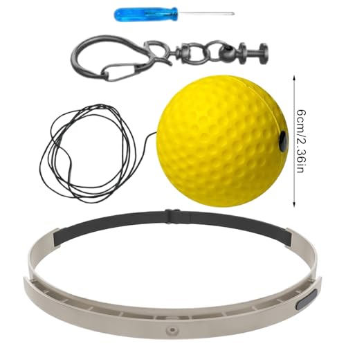Boxing Ball with Headband Wearable Fitness Equipment - color: yellow soft ball