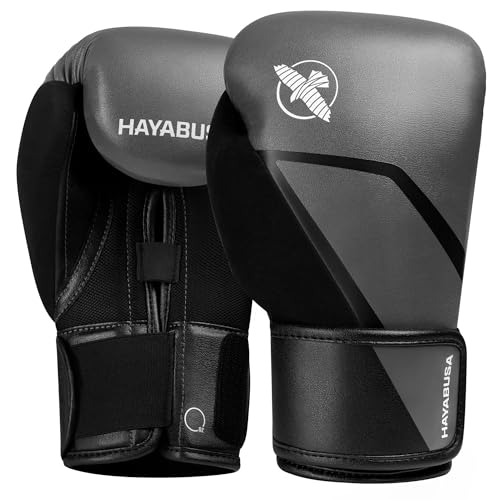 Hayabusa E1 Boxing Gloves for Men and Women - color: Grey/Black, size: 14oz