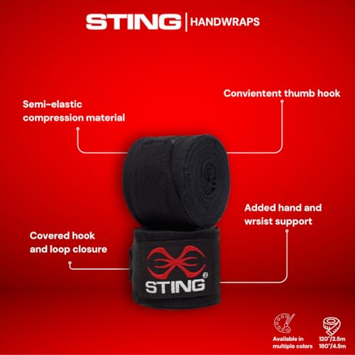 STING Elasticized Boxing Hand Wraps, Boxing Equipment for Professional Competition and Training - color: Army Camo, size: 180 Inch