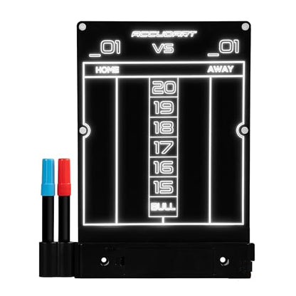 Accudart LED Dart Scoreboard - High-Vis Display - No Mess Design - Includes 1 Wipe and 2 Dry Erase Markers