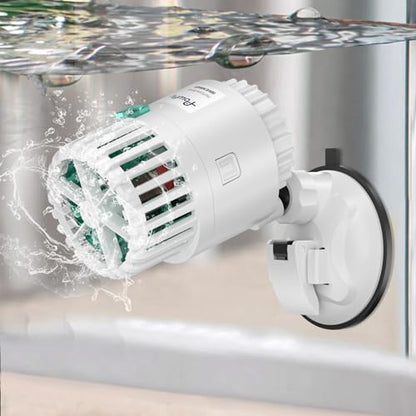 Pawfly Wave Maker for Aquarium, 1300 GPH Aquarium Powerhead, Quiet Submersible Wavemaker for 25-100 Gallon Fish Tanks, Water Circulation Pump with Strong Suction Cup Base - size: for Tanks up to 100 Gallons