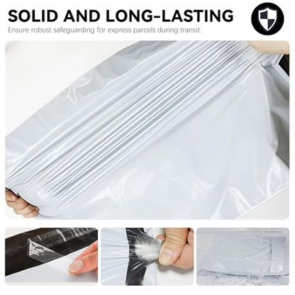 12"x15.5" Poly Mailers，White Shipping and Envelope Bags Pack of 200 - size: 12"x15.5"
