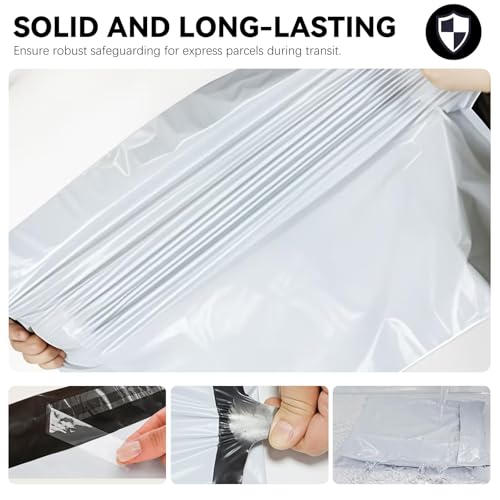 10"x13" Poly Mailers，White Shipping and Envelope Bags Pack of 200 - size: 10"x13"