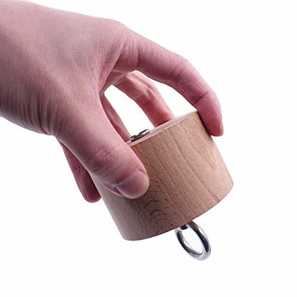 Wooden Pinch Block Grip Workout Climbing Power Grip Forearm Finger Exerciser Strength Training Strengthener Equipment - color: Small cylindrical wooden block