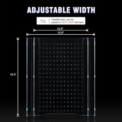 Acrylic Fish Tank Divider,55 Gallon Tank Divider,Adjustment Clear Fish Tank Separator Set with Suction Cups (55gallon)
