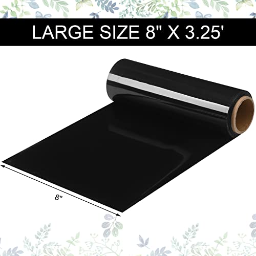 Treela 2 Rolls Non Slip Material Roll, 8 Inch x 3.25 ft Silicone Roll Cut to Size Non Slip Mat Large Table Pads Anti Slip Large Roll for Baking Drawer Crafts Counter Eating Aids Drawer (Black)