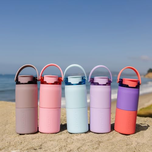 BrüMate Rise 18oz Water Bottle with Covered Silicone Straw | 100% Leakproof Insulated Kids Water Bottle | Cup Holder Friendly Base | 18oz (Lavender) - color: Lavender, size: 18 Ounces