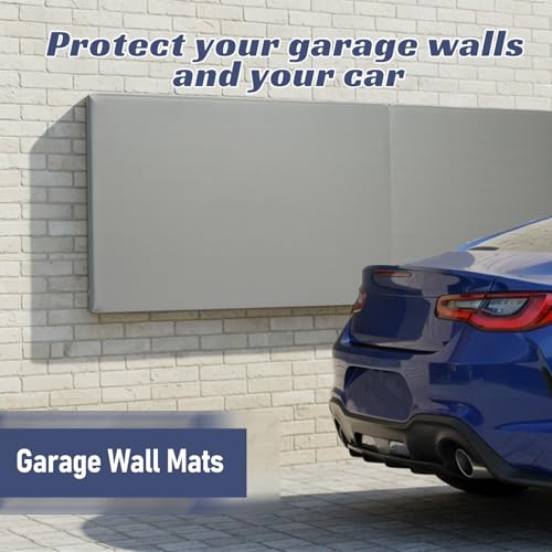1-Piece Wall Pads for Gym, 2" Thick Wall Cushion Padding Basketball Court Garage Wall Mount Protector, 60" L x 24" W Anti Collision Exercise Mats for Basement Taekwondo - color: gray