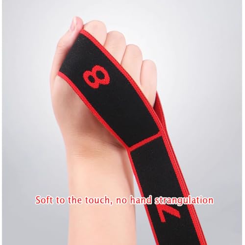 Stretch Strap Fitness Resistance Band for Stretching and Yoga Elastic Exercise Band with Loops Number Stretch Resistance Band with Clear Markings, Hamstring Stretcher Device Leg Exercise Equipment，8-Section Elastic Training Bands for Flexibility