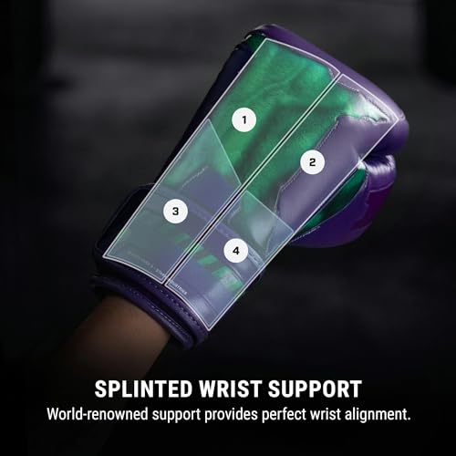 Hayabusa Marvel Hero Elite Boxing Gloves | Sparring and Training, Muay Thai Kickboxing, Fight Ready, Licensed Design, Padded Knuckle, 10oz 12oz 16oz, Men and Women - color: Hulk, size: 10oz