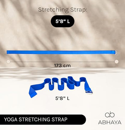 MODERN-X Stretching Strap for Home Workout,Yoga Strap, Yoga and Pilates Accessory, 6ft Non-Elastic, 100% Polyester, Stretch Band to Increase Flexibility or injury recovery for Women & Men by Abhaya