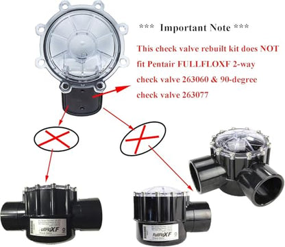ATIE Upgraded Pool Check Valve Rebuild Kit Compatible with 263042Z Check Valve Rebuild Kit for Pentair 2" Check Valve 263042 ONLY (Not Compatible with FullFLOXF Check Valves 263060 & 263077) (1 Pack)