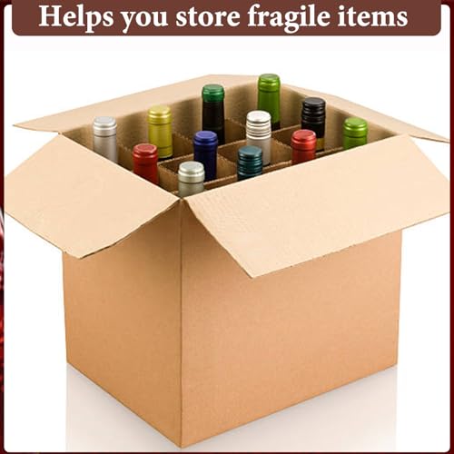 13 Sets Moving Box Glasses Divider Kits Cardboard dividers fit boxes about 16 x 12 x 12 inches for Kitchen Dish Packing Wine Glassware Cardboard Box Compartments Dividers (Box Not Included)