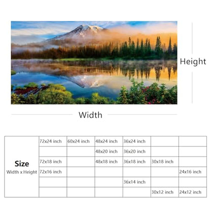YongFoto Fish Tank Background 30x12 inch Aquarium Background Forest Lakes Rivers Mountains Nature Scenery Backdrop Reptile Habitat Terrarium Background - color: Green-2, size: 30x12in/75x30cm