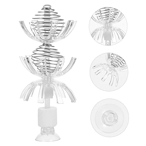 BESPORTBLE 1set Multifunctional Pet Feeder Cage for Aquariums Transparent Design with Cups for Feeding and Brine Shrimp Decorative Hideout for Shrimp and Fish Tanks