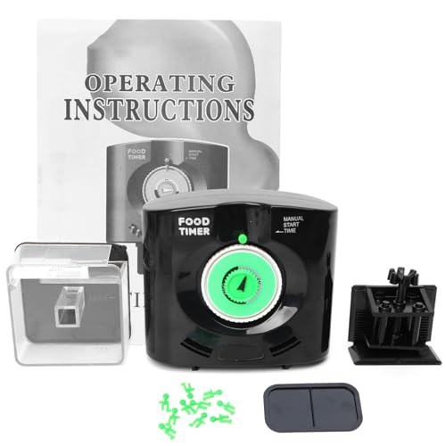 Automatic Fish Feeder Timer Fish Feeder Up to 6 Times Battery Powered Fish Food Dispenser for Aquarium Fish Tanks Shrimp Feeder Tube Tray