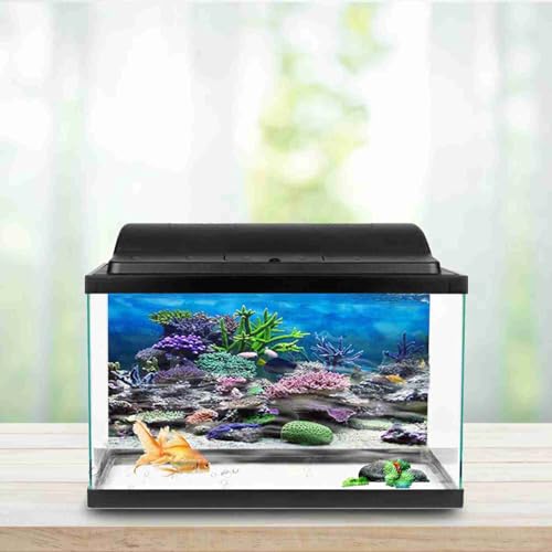 Fish Tank Background Paper Poster, PVC Adhesive Coral Reef Aquarium Background 61x41cm Underwater Fish Tank Decoration Easy to Apply Backdrop for Stunning Background Scene Display (76*46cm)