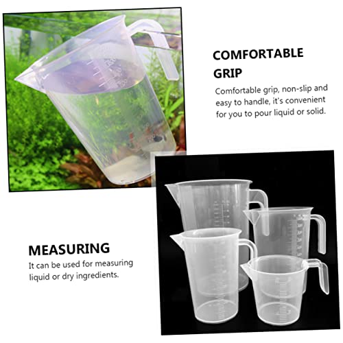 Cabilock 2pcs Thickened Measuring Cup for Aquariums Accurate Water Change Tool Scale for Fish Feeding and Liquid Measurement Capacity Easy to Read and Non-breakable Design
