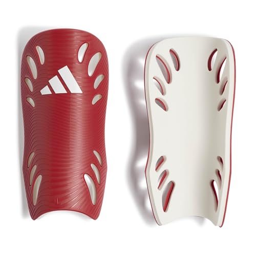 adidas Unisex Adiflex Soccer Shin Guards - color: Team Power Red /White, size: Small