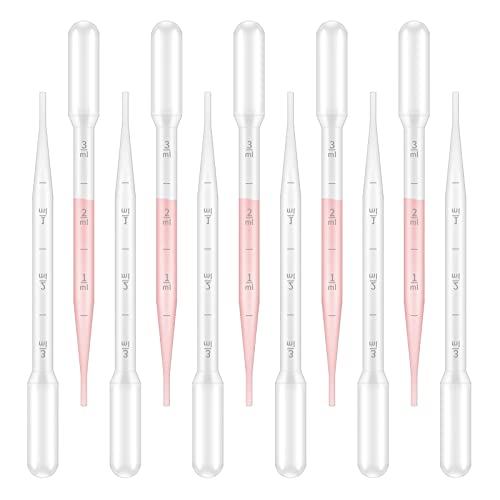 KINGLAKE Plastic Transfer Pipettes 3ML,Essential Oils Pipettes,Graduated,Pack of 100, Makeup Tool