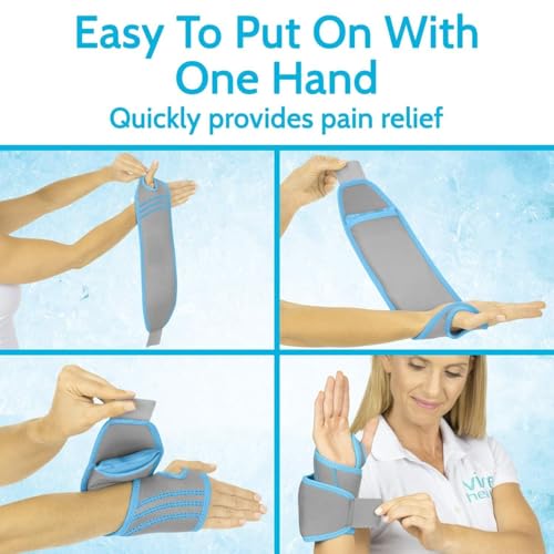 Arctic Flex Wrist Ice Pack Wrap - Refreezable Gel Compression Support