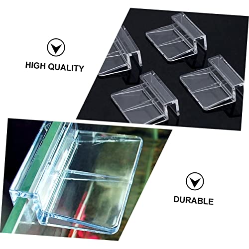 FRCOLOR 20pcs Aquarium Stand Support Brackets Acrylic Fish Tank Cover Clips Fish Tank Rack Holders