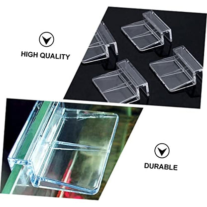 FRCOLOR 20pcs Aquarium Stand Support Brackets Acrylic Fish Tank Cover Clips Fish Tank Rack Holders