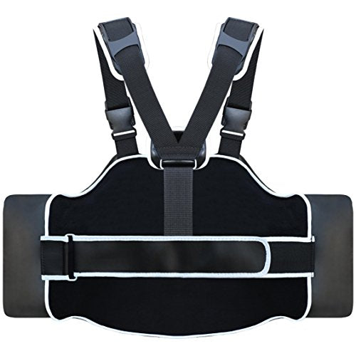 Farabi Body Shield Belly Protector Guard Belly Ribb Protection Training Pad - color: Black/Red