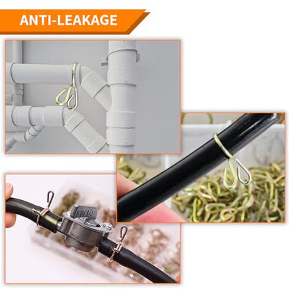 330PCS Spring Hose Clamps - Stainless Steel 5-13mm (1/4"-1/2") Secure Seal Clamps Kit for Automotive Fuel Lines, Water Pipes & Appliances, 9 Sizes Compact & Strong