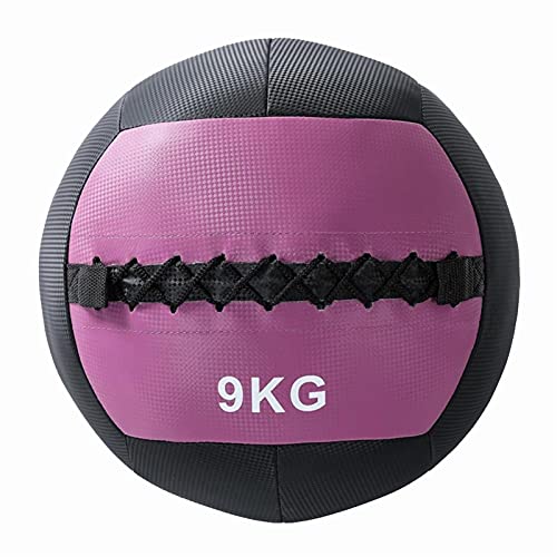 Medicine Ball Slam Ball Wall Ball，Artificial Leather Squash Soft Medicine Ball for Strength and Conditioning Exercises, Cross Training, Cardio and Core Workouts (Size : 9KG/19.8LB) - size: 9KG/19.8LB