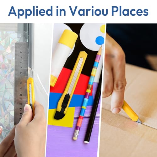rabbitgoo Window Tint Kit, Window Privacy Film Installation Tint Tools, 3 Pieces Easy to Apply Frosted Glass Stained Glass Privacy Film Application Kit Include Squeegee, Utility Knife, Spray Bottle - color: Yellow Squeegee