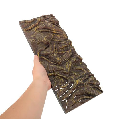 SUPVOX 3D Aquarium Background Board Reptile Tank Decor Imitation Bark Waterproof Corrosion-Resistant Terrarium Backdrop Suitable for Fish Tanks and Reptile Enclosures