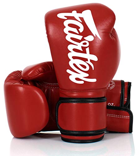 Fairtex Muay Thai Boxing Gloves for Men, Women, Kids | MMA Gloves, Kickboxing, Gym, Workout | Premium Quality, Light Weight & Shock Absorbent Boxing Gloves - BGV14, BGV11, BGV18, BGV20, BGV25 - color: BGV14 Red, size: 8 oz